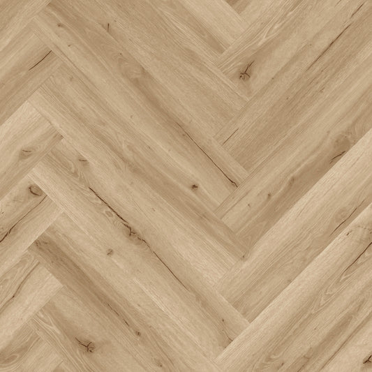 Cream Eiken Visgraat PVC