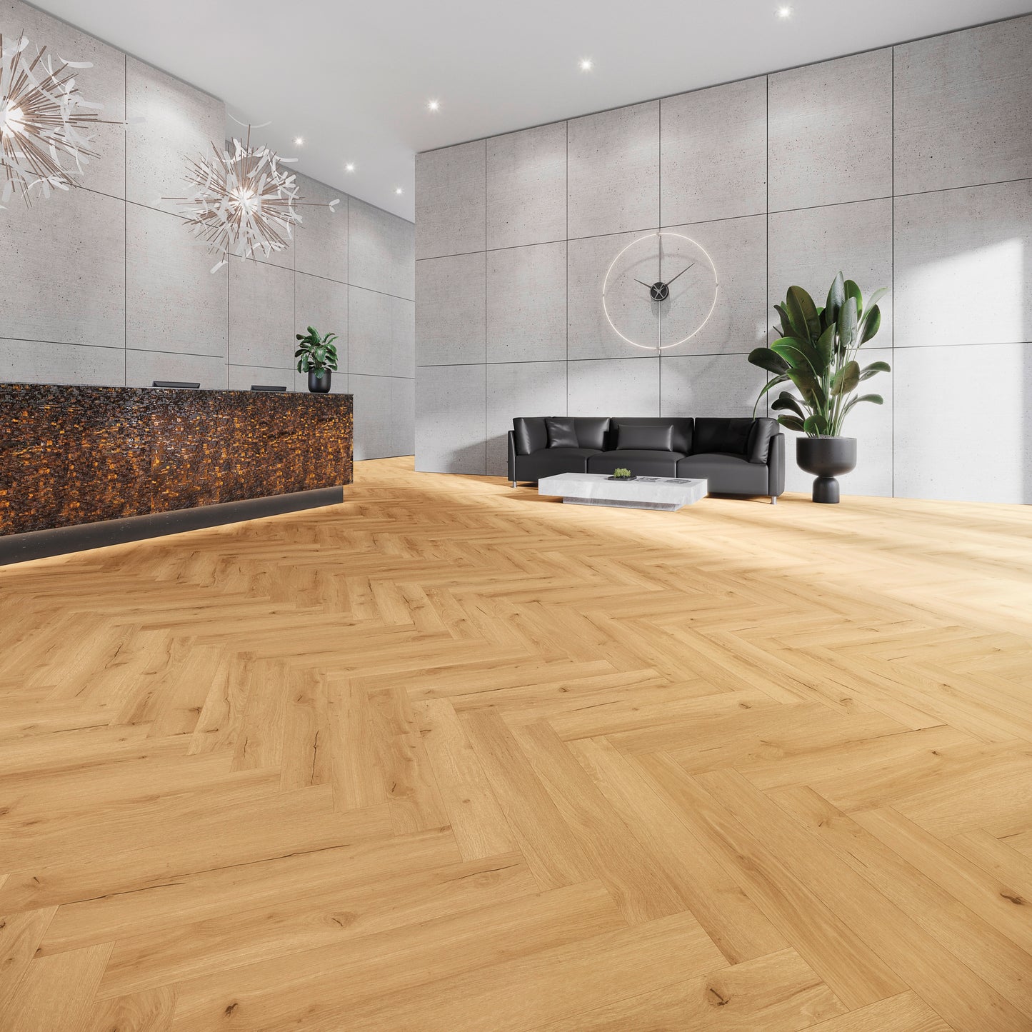 Chalet Eiken Visgraat PVC
