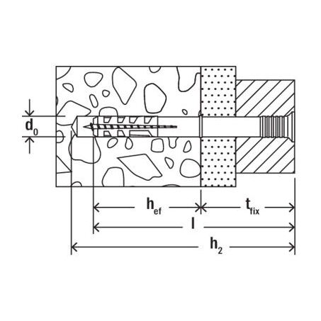 Fischer Nail Plug N 5 x 40/15 S with countersunk head | 100 pcs