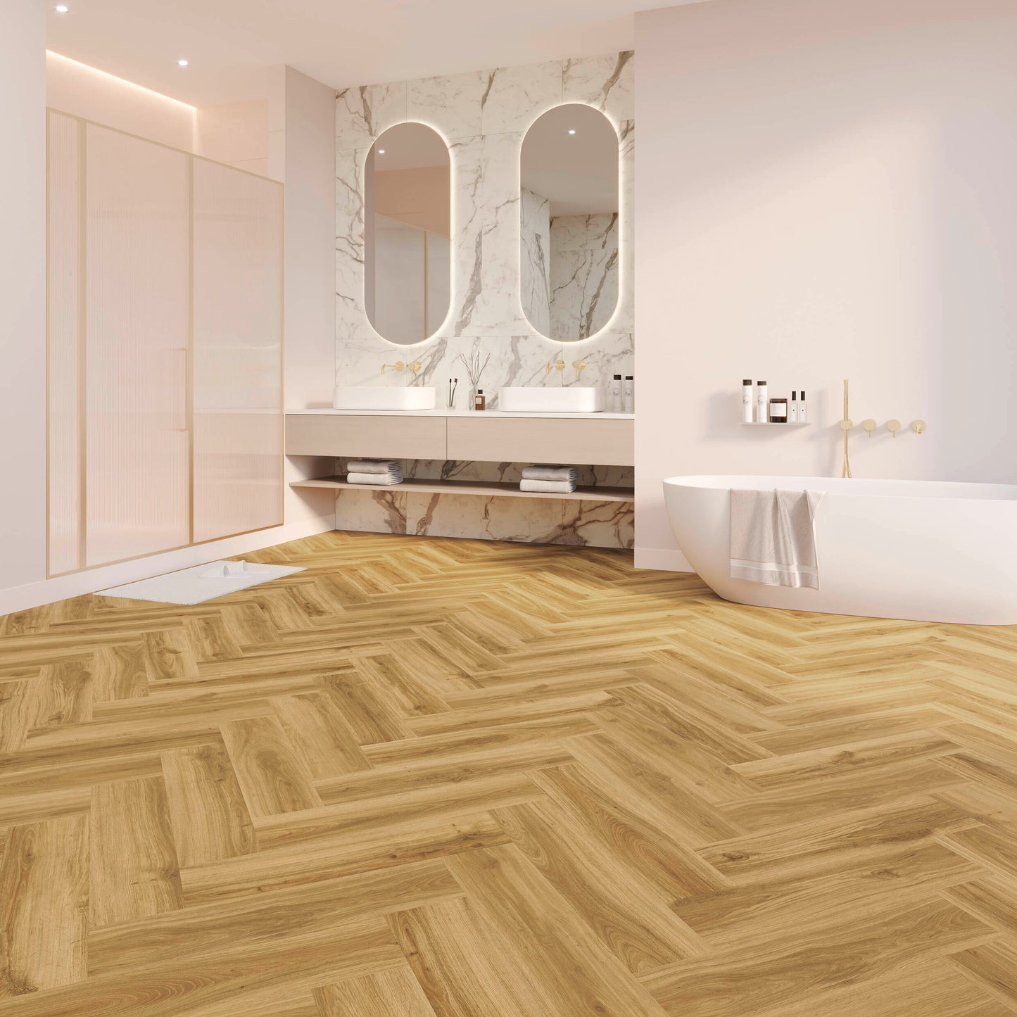 LVT 555 Evolut - Amber Oak Visgraat