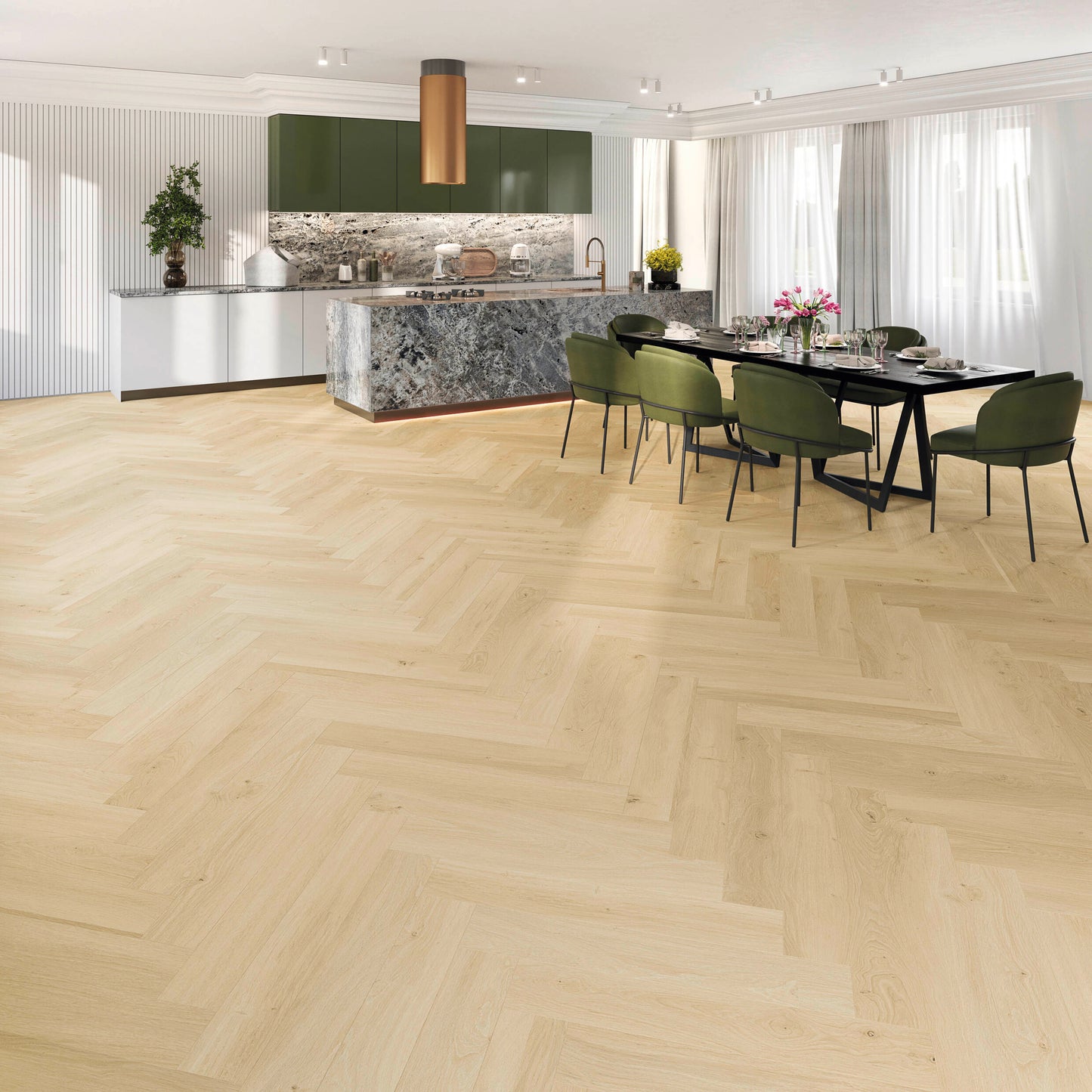 LVT 555 Wooden Styles - Oak Nordic Visgraat Click