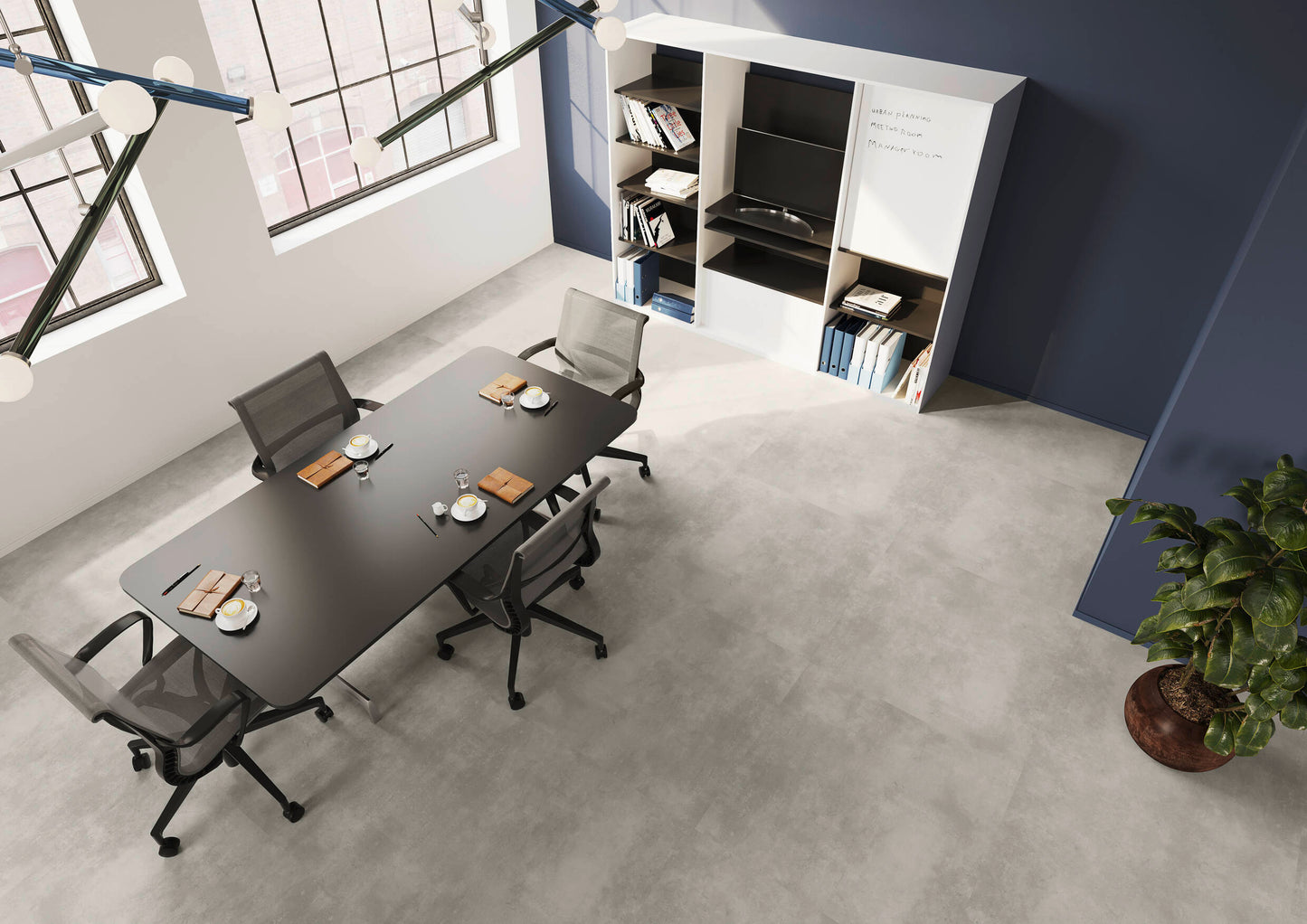 LVT 555 Rigid Click - Industrial Concrete Light