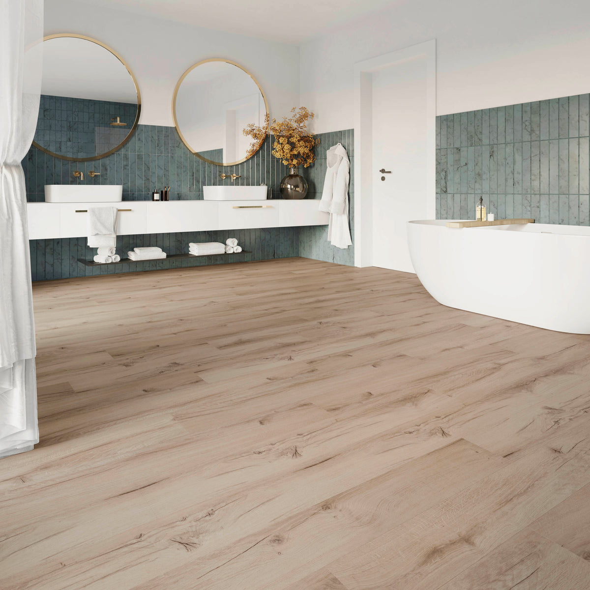 Weathered Oak EIR plak PVC van JOKA (Design 340) in een kamer