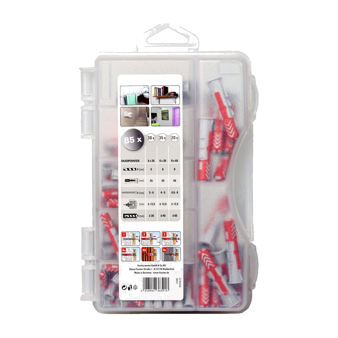 Fischer DuoPower pluggen assortimentsbox mini 5 / 6 / 8mm
