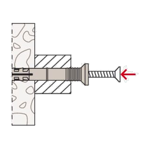 Fischer Nageldübel N 5 x 50/25 S mit Senkkopf | 100 St.