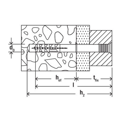 Fischer Nageldübel N 5 x 50/25 S mit Senkkopf | 100 St.