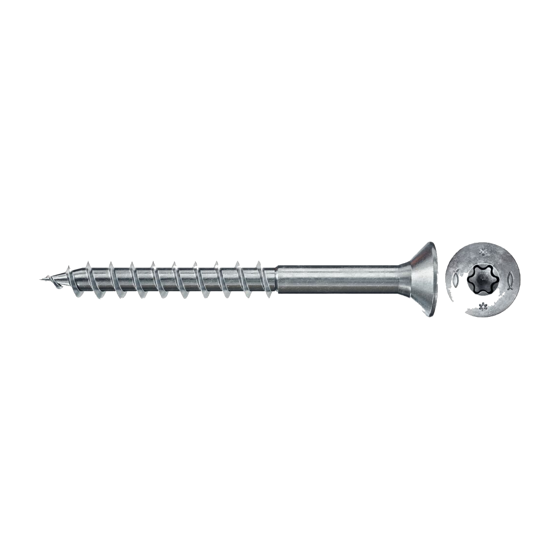 Fischer Spaanplaatschroef PowerFast II 3,0x40 TX verzonken kop deeldraad blauw verzinkt (200)