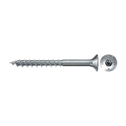 Fischer Spaanplaatschroef PowerFast II 3,0x40 TX verzonken kop deeldraad blauw verzinkt (200)