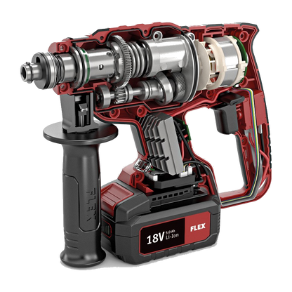 JOKA FLEX accu-combi-klopboormachine CHE 18.0-EC in L-Boxx, zonder batterij