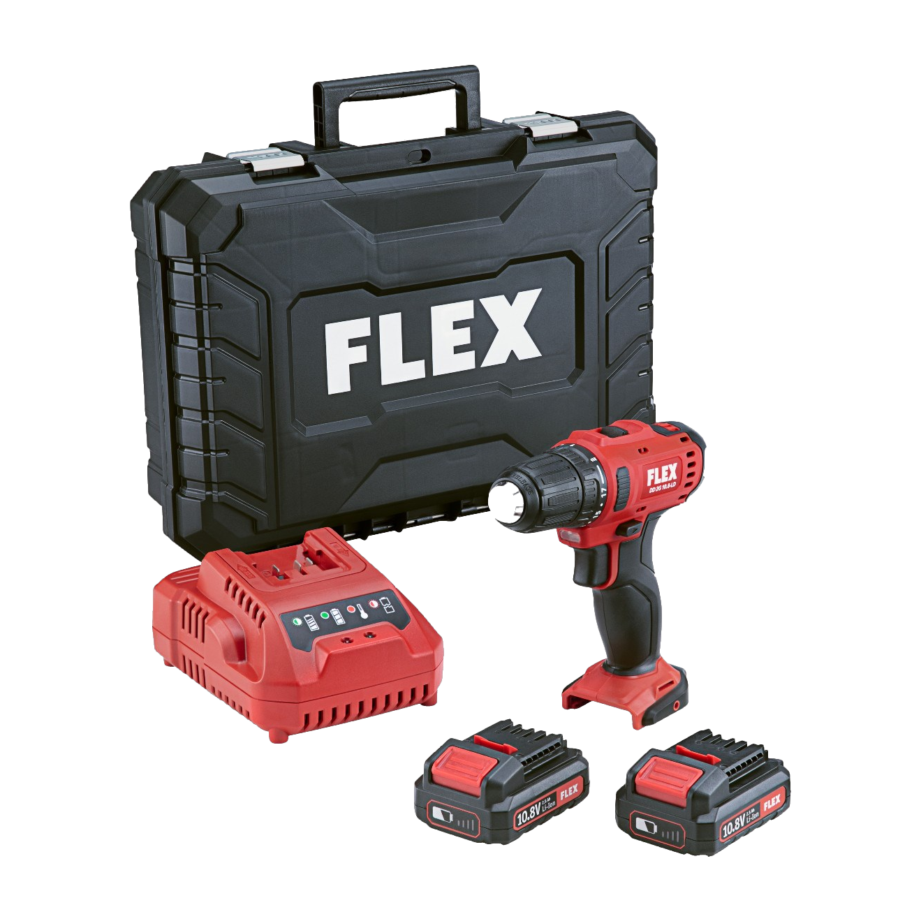 JOKA FLEX accuschroefboormachine 10,8V in koffer inclusief 2 accu's en oplader