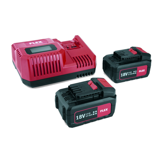 JOKA FLEX batterij P-Set 55 R 18.0V snellader / 2x 5.0Ah accu