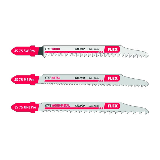 JOKA FLEX decoupeerzaagblad assortiment SJ 75 Pro voor hout, metaal, demontage VE: 3 st