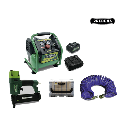 JOKA Prebena Compressor Set incl. Pneumatisch Nagelpistool 2XR-J50