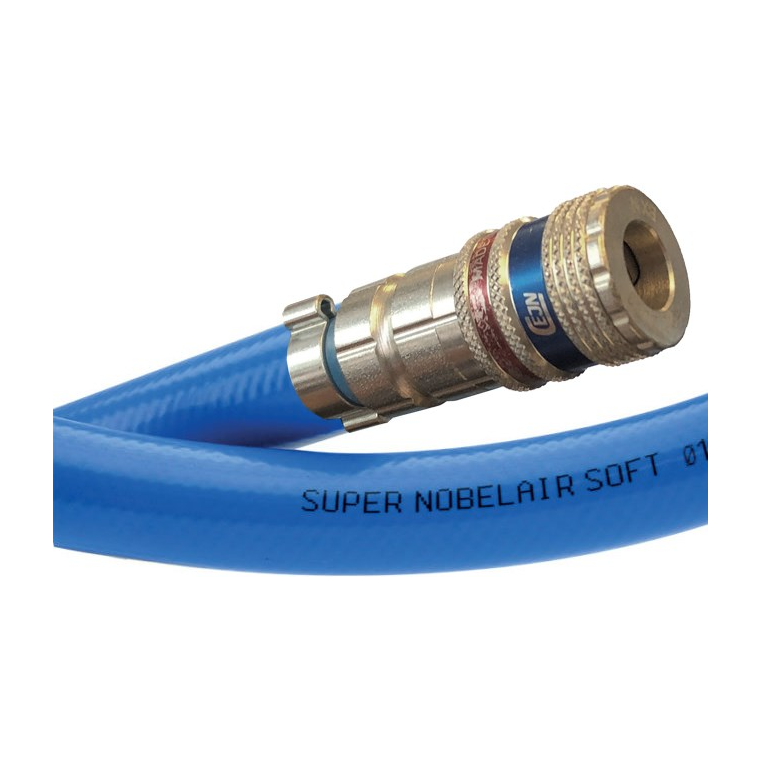 Luchtslangset 8/13mm flexibel blauw 10 meter incl. CEJN veiligheid snelkoppeling