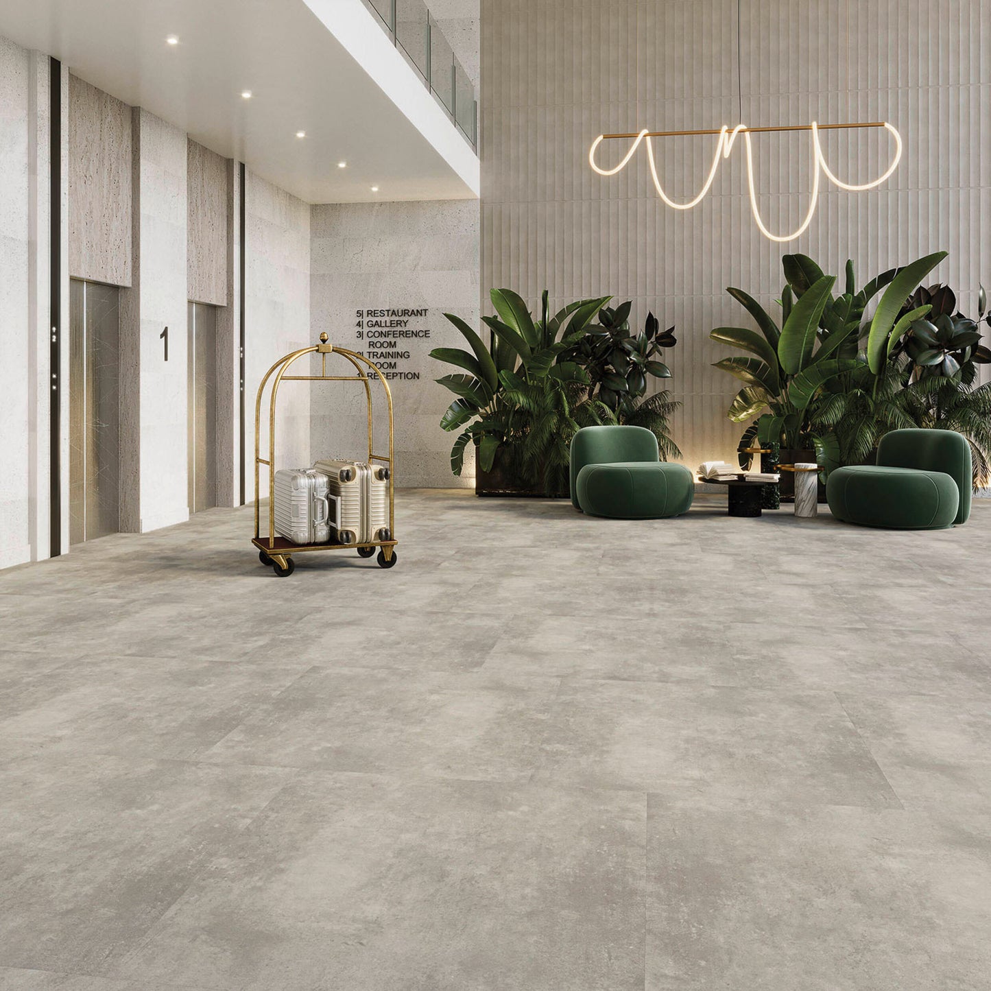 LVT 555 Rigid Click - Patchy Concrete