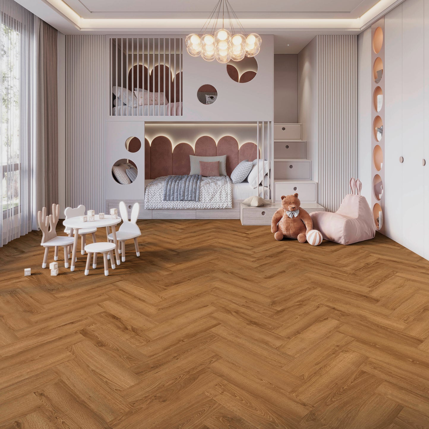 LVT 555 Evolut - Cognac Oak Visgraat