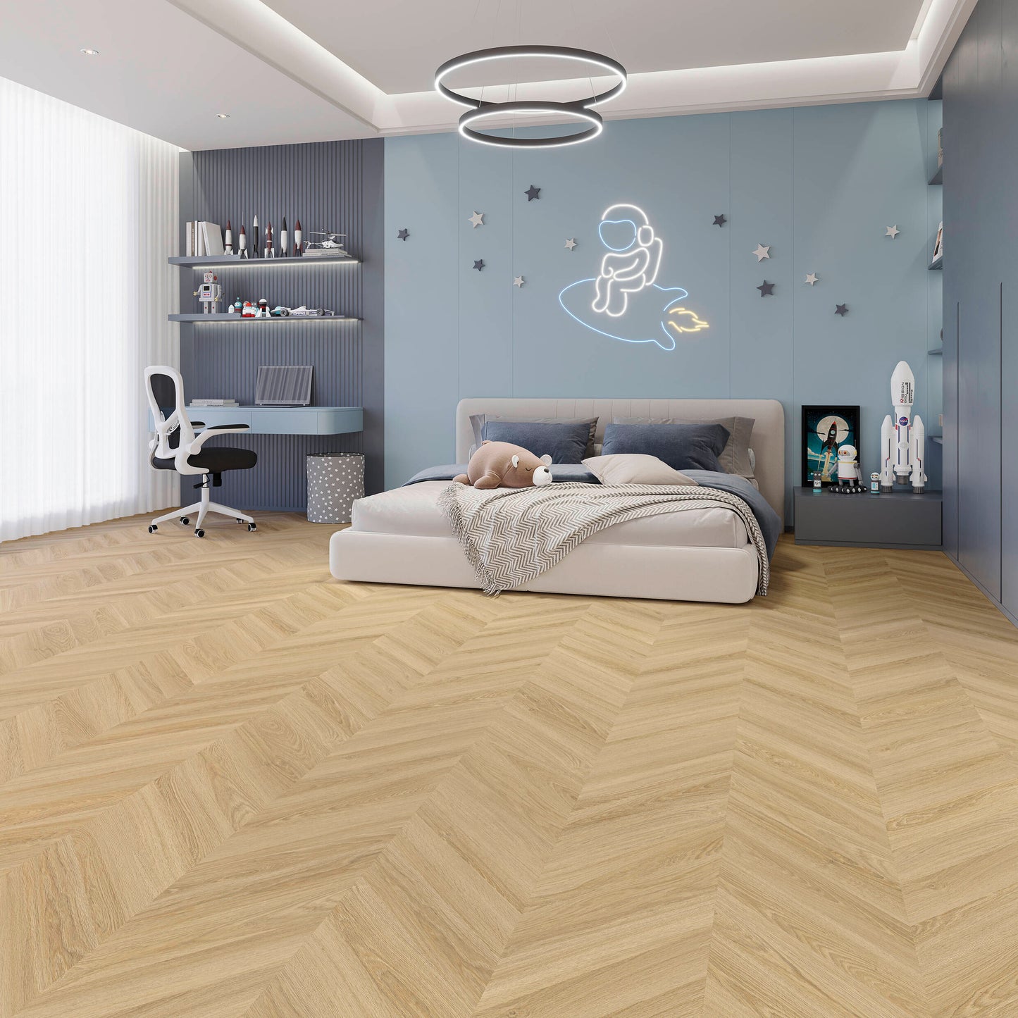 LVT 555 Evolut - Frosty Oak Chevron
