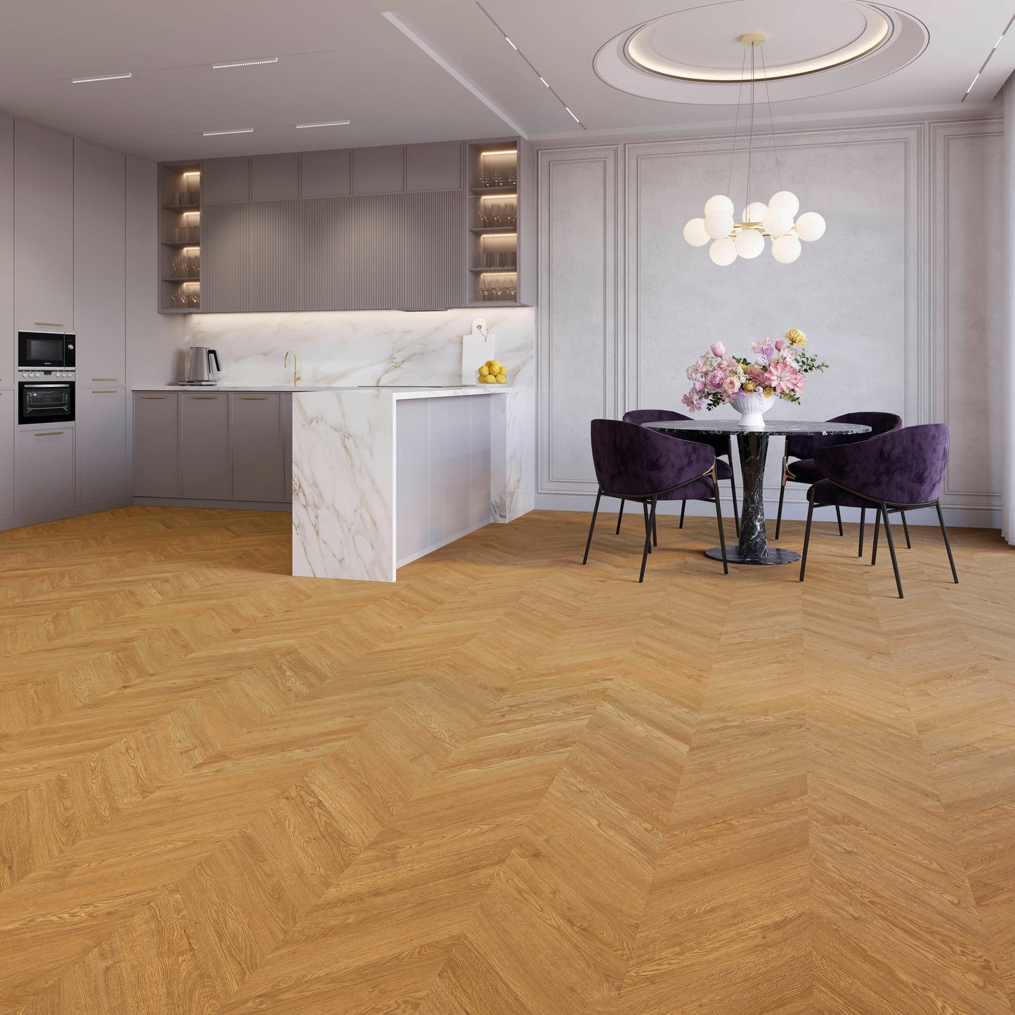LVT 555 Evolut - Palm Oak Chevron