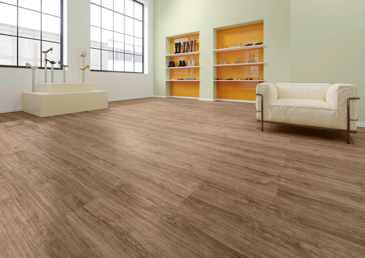 LVT 555 Dryback - Brown Cracked Oak