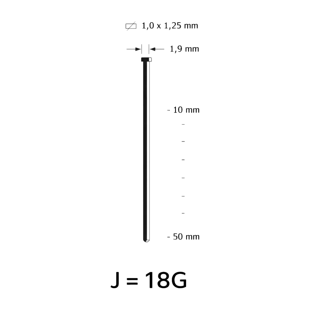 Press Minibrads J-30mm cnkha | 5000 stuks
