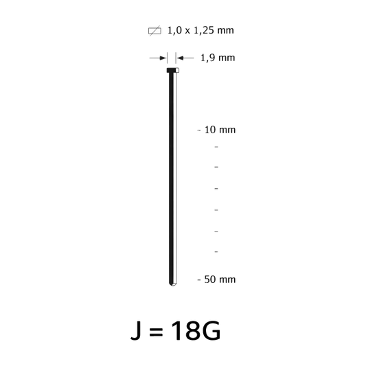 Press Minibrads J-30mm cnkha | 5000 stuks