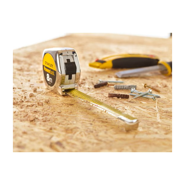 Stanley Rolbandmaat Powerlock ABS 25mm 8mtr