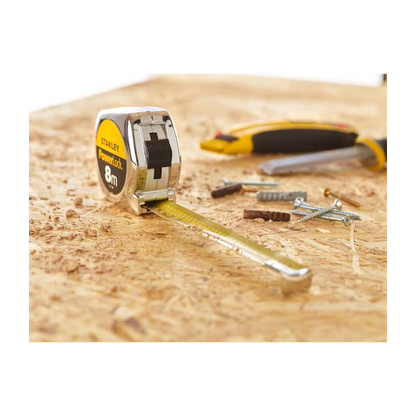 Stanley Rolbandmaat Powerlock ABS 25mm 8mtr