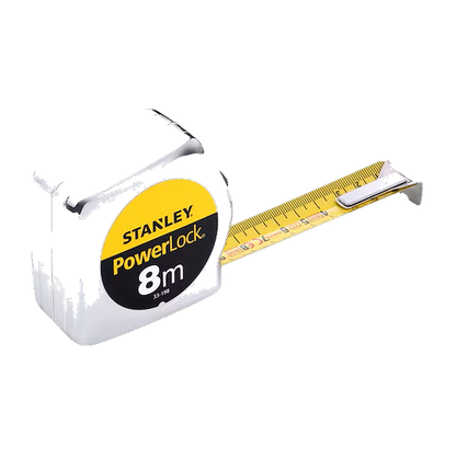 stanley rolbandmaat powerlock abs 25mm 8mtr