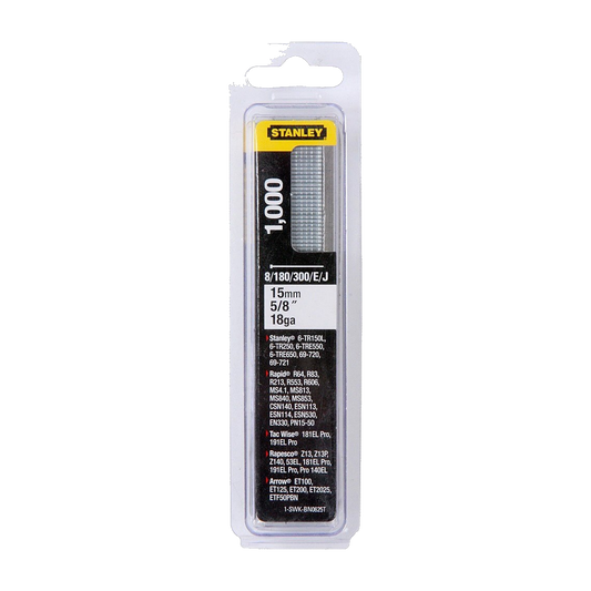 Stanley Spijker 15 mm Type J - 1000 stuks | Tacker 6-TR350